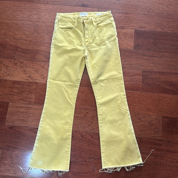 Frame Yellow Jeans Le Crop Mini Bootcut with Raw Hem 27 - Picture 1 of 2